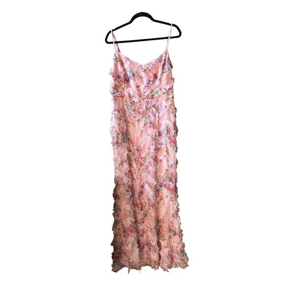Dress the population Giovanni ruffled Maxi dress blush multi XXL - Picture 8 of 13